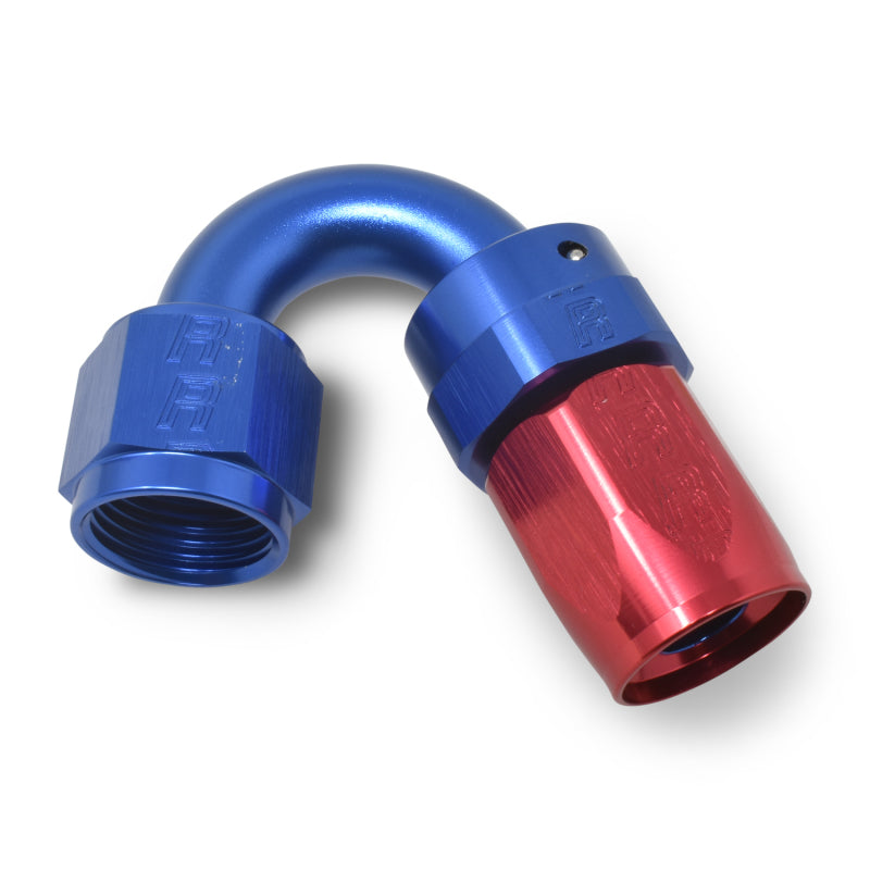 Russell #10 Full Flow Swivel 150° Tight Radius Hose Ends - Red / Blue 613470 Photo - out of package