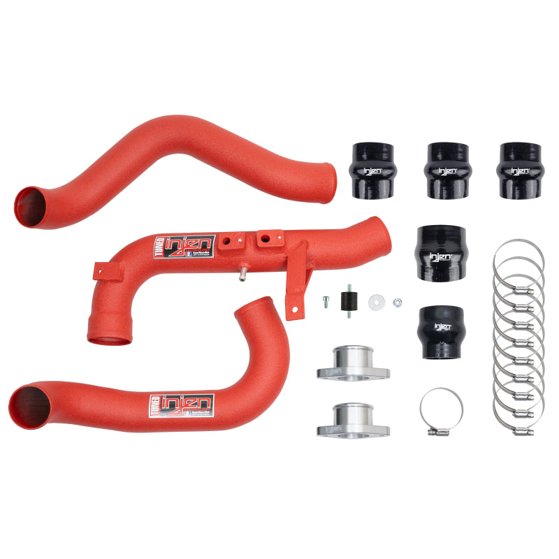 Injen 22-23 Honda/Acura Civic/Si/Integra 1.5L Turbo Aluminum Intercooler Pipe Kit - Wrinkle Red SES1586ICPWR SES1586ICPWR Photo - out of package