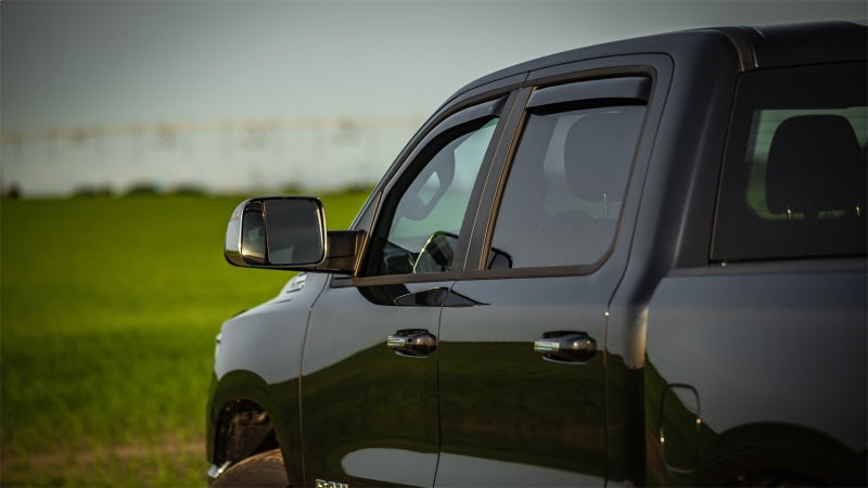 EGR 2019 Dodge Ram 1500 Crew Cab SlimLine In-Channel Window Visors Set of 4 - Dark Smoke 572951 572951 Photo - Mounted
