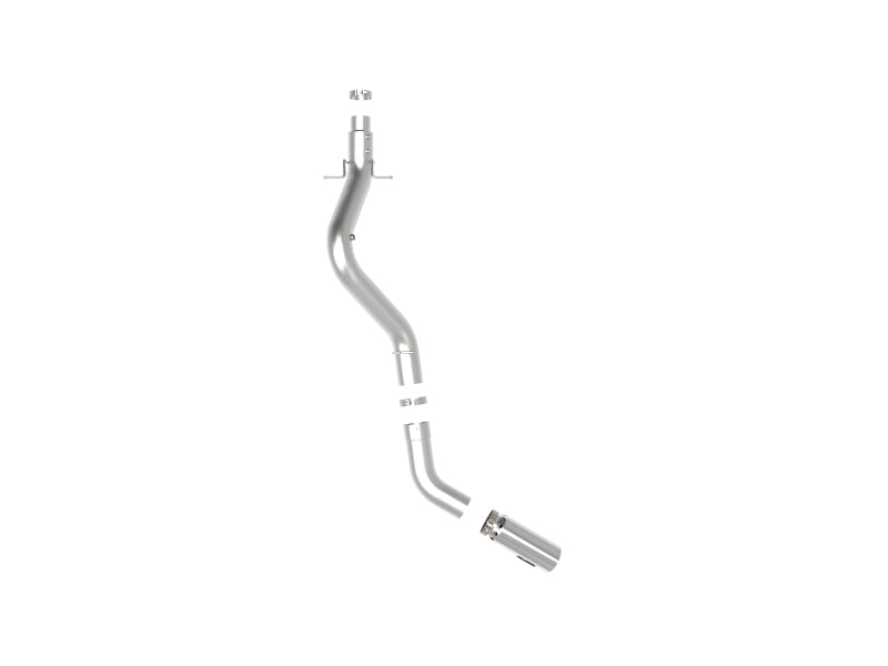 aFe Large Bore-HD 5 IN 409 SS DPF-Back Exhaust System w/Polished Tip 20-21 GM Truck V8-6.6L 49-44125-P 49-44125-P Photo - Unmounted
