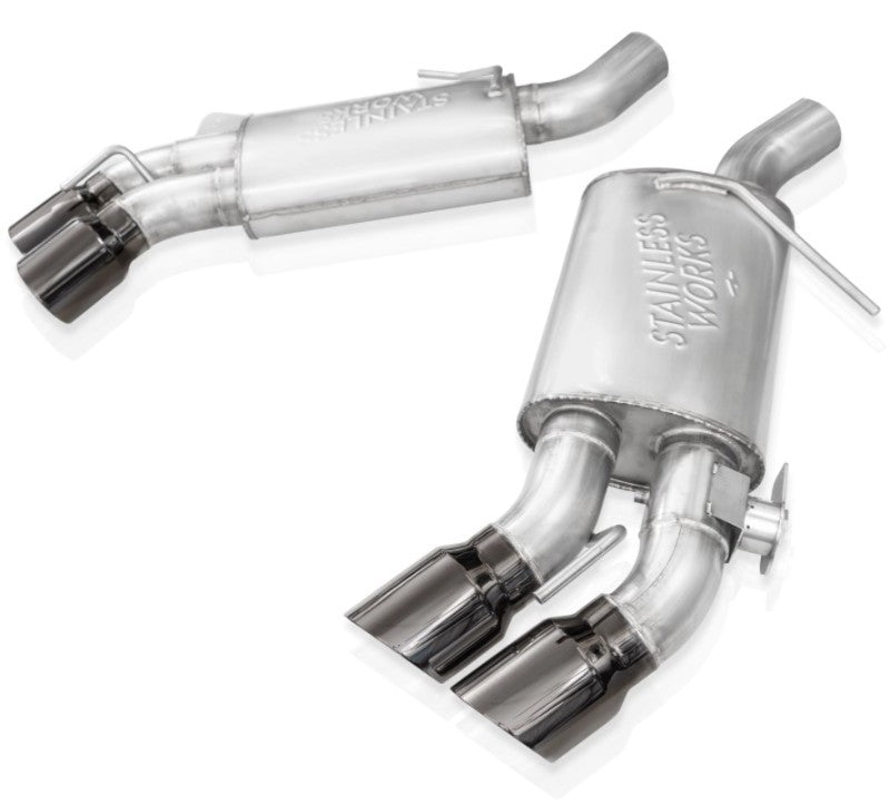Stainless Works 16-21 Camaro SS 3in Original SW Connect Axle Back w/Valve - 4in Quad Black Tips CA16RVMKPBC CA16RVMKPBC User 1
