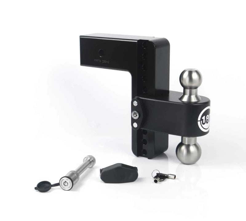 Weigh Safe 180 Hitch 8in Drop Hitch & 3in Shank (10K/21K GTWR) w/WS05 - Black Cerakote LTB8-3-KA-CER-BLA LTB8-3-KA-CER-BLA User 1