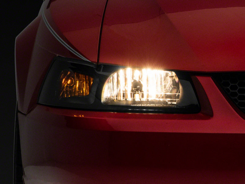 Raxiom 99-04 Ford Mustang Axial Series OEM Style Replacement Headlights- Blk Housing (Smoked Lens) 413420 413420 Photo - Primary