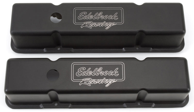 Edelbrock Valve Cover, Victor Series, Chevrolet, 1959-1986 262-400 CID V8, Tall 41733 Photo - Primary