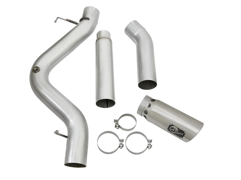 aFe POWER 49-44081-P Large Bore-HD 5" 409 SS DPF-Back Exhaust System 49-44081-P Photo - Unmounted