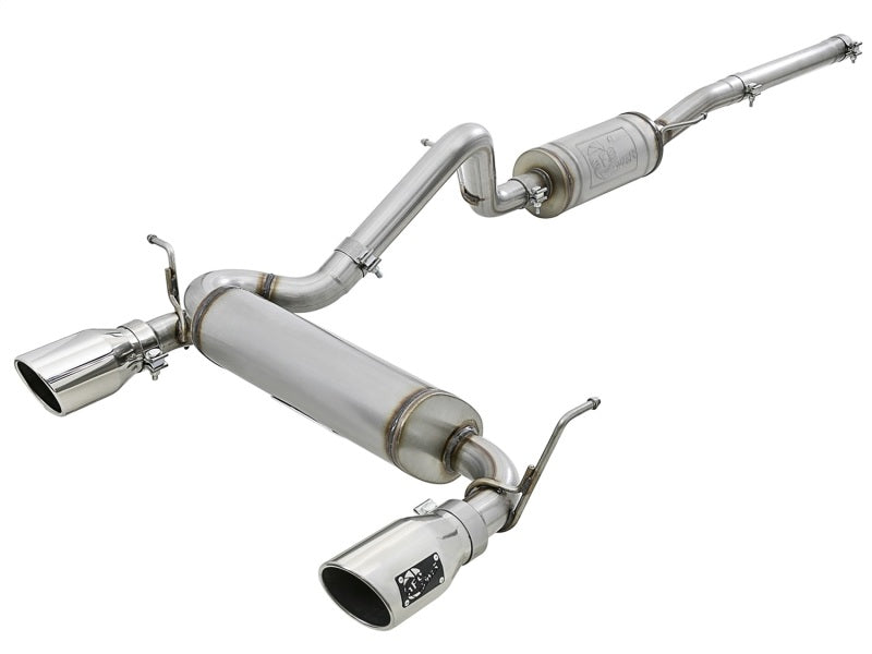 aFe Rebel Series 2.5in 409 Stainless Steel Cat-Back Exhaust System w/ Poli 49-48062-P Photo - Primary