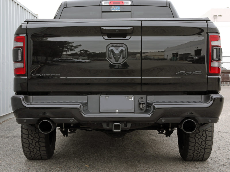 aFe Gemini XV 3in 304 SS Cat-Back Exhaust 19-21 Ram 1500 V8 5.7L Hemi w/ Black Tips 49-32081-B 49-32081-B Photo - Mounted
