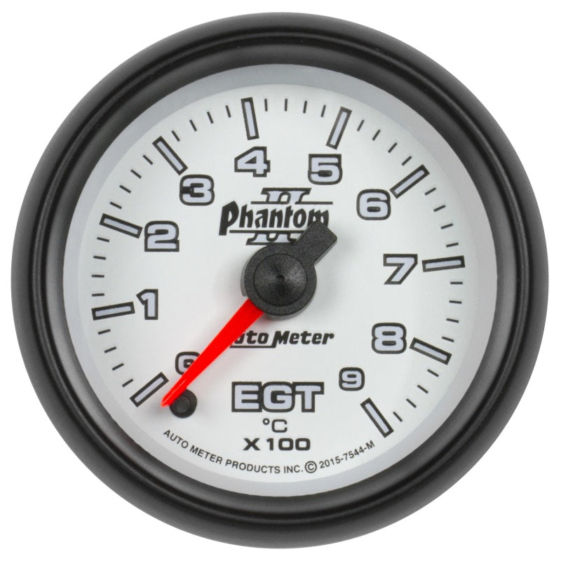 Autometer Phantom II Gauge Pyrometer (Egt) 2 1/16in 900c Digital Stepper Motor Phantom II 7544-M 7544-M Photo - Primary