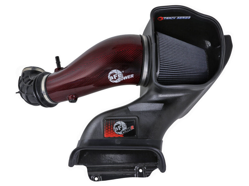 aFe 23-24 Ford F150 Raptor R V8 5.2L Supercharged Red Carbon Track Series Air Intake w/ P5R Filter 57-10030KR 57-10030KR Photo - Unmounted