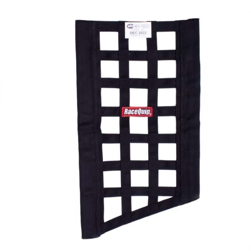 Racequip SFI 27.1 Rated Ribbon Style Funny Car Window Net / Black 22 to 18 H X 12 W 829535 829535 User 1