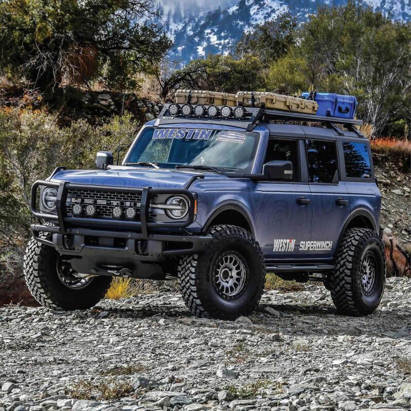 Westin 21-23 Ford Bronco (Excl. Bronco Sport)XTS Front Bumper Brush Guard for OEM Bumper - Tex Black 59-751255 59-751255 Photo - Mounted