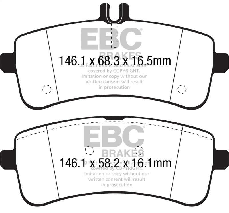 EBC 2015+ Mercedes-Benz C63 AMG (W205) Yellowstuff Rear Brake Pads DP42350R DP42350R Photo - Primary