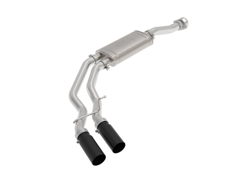 aFe Rebel 3in 409 SS Cat-Back Exhaust 2021 Ford F-150 V6 2.7L/3.5L (tt)/V8 5.0L w/ Black Tips 49-43128-B 49-43128-B Photo - Primary