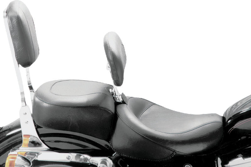 Mustang Motorcycle Mustang 82-03 Harley Sportster Wide Touring Solo Seat w/Driver Backrest - Black 79126 79126 User 1