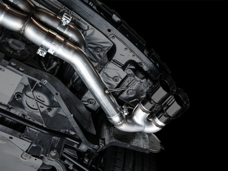 AWE Tuning 2020 Chevrolet Corvette (C8) Track Edition Exhaust - Quad Diamond Black Tips 3020-43086 3020-43086 Photo - out of package