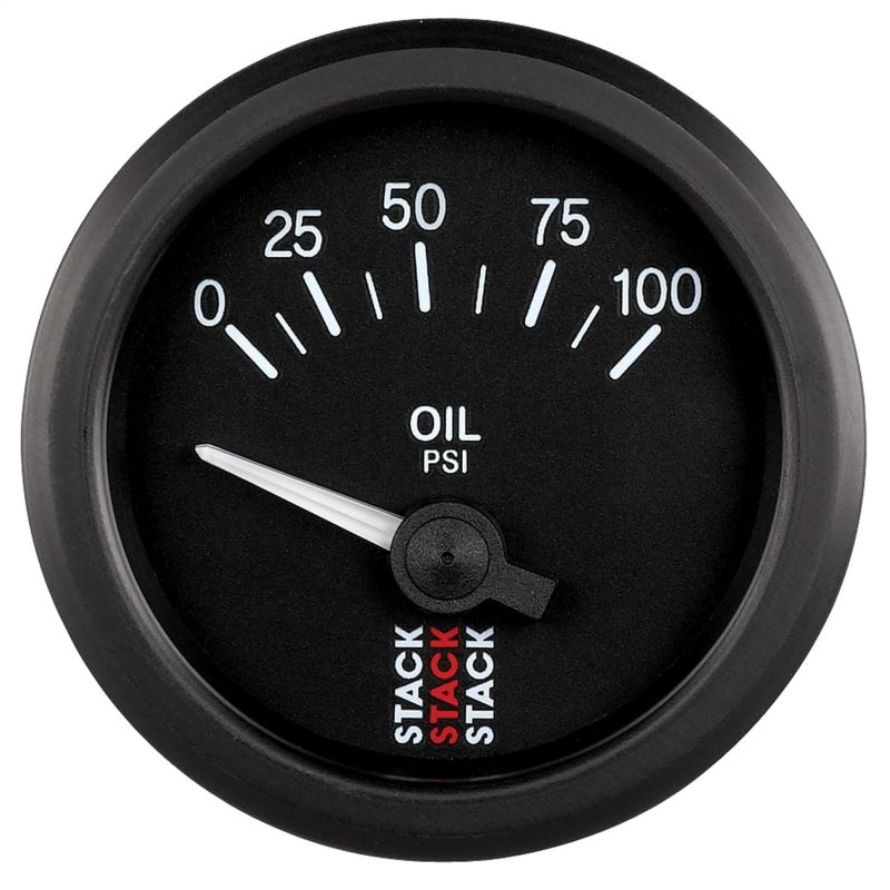 Autometer Gauge OilP Elec 52mm Blk 100psi ST3202 Photo - Primary