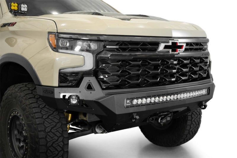 Addictive Desert Designs 2022+ Chevy Silverado 1500 ZR2 Stealth Fighter Front Bumper F120083030103 F120083030103 Photo - Mounted
