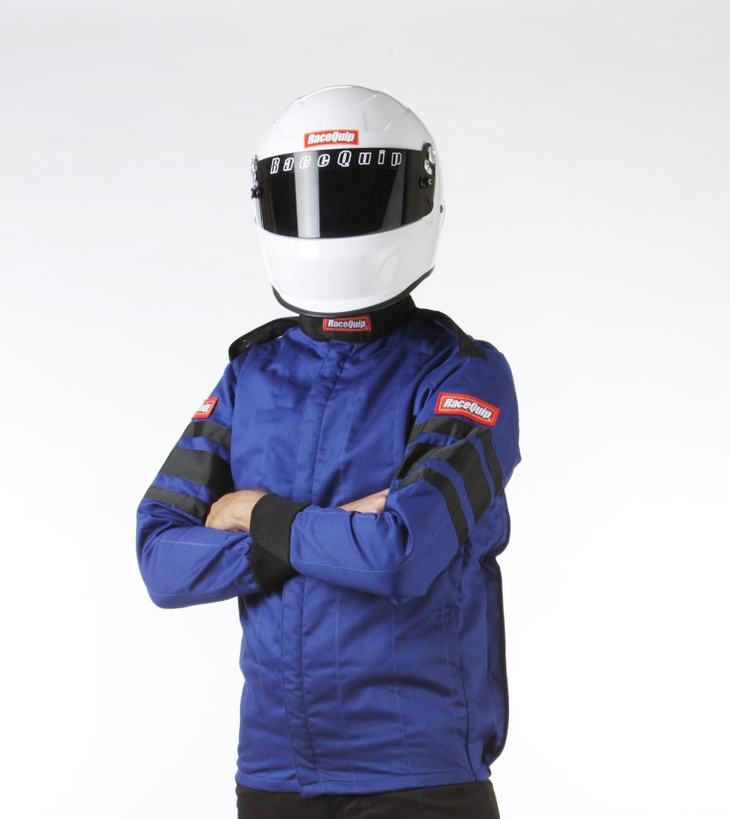 Racequip 120 Series Racing Suit; Jacket Only; SFI-5 Certified; Color:Blue 121027 Photo - Primary