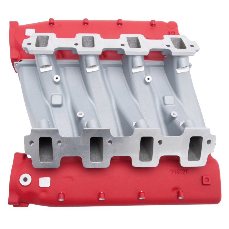 Edelbrock Manifold, Chevy LS, LS3 Cross Ram, with Red Plenums 7141 Photo - out of package