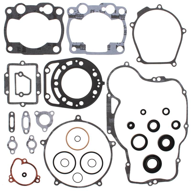 Vertex Pistons Vertex Gaskets 88-89 Kawasaki KX250 Complete Gasket Kit w/ Oil Seals 811454 811454 Photo - Primary