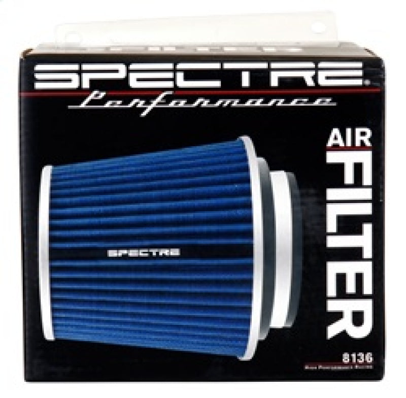 Spectre Adjustable Conical Air Filter 5-1/2in. Tall (Fits 3in. / 3-1/2in. / 4in. Tubes) - Blue 8136 8136 Photo - in package