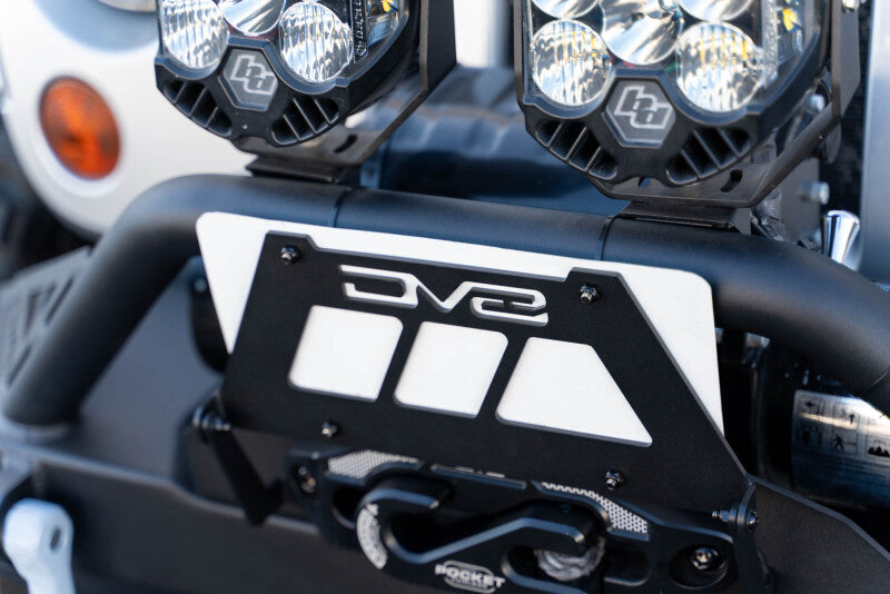 DV8 Offroad Fairlead Mounted Flip-Up License Plate Bracket LPBM-02 LPBM-02 Photo - Unmounted