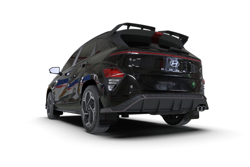 Rally Armor 2024 Hyundai Kona N Line Black UR Mud Flap - Metallic Black Logo MF103-UR-BLK-MBK MF103-UR-BLK-MBK User 1