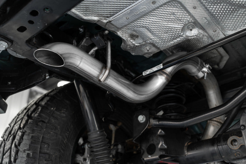 MBRP 2.5in Axle Back Muffler Bypass Pipe 18-20 Jeep Wrangler JL 2DR/4DR 3.6L T409 S5527409 S5527409 Photo - Close Up