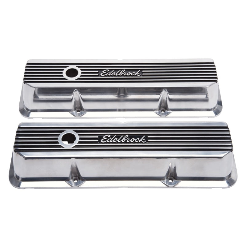Edelbrock Valve Covers, Elite II, Ford FE, 1958-76, Polished 4277 Photo - Unmounted
