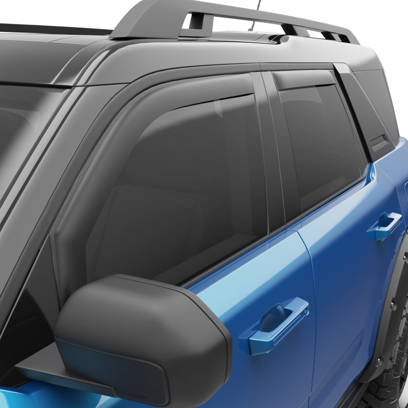 EGR 21-22 Ford Bronco 4 Door In-Channel Window Visors - Matte Black (573565) 573565 573565 Photo - Primary
