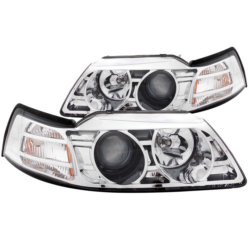 Anzo 1999-2004 Ford Mustang Projector Headlights Chrome 121043 Photo - Primary