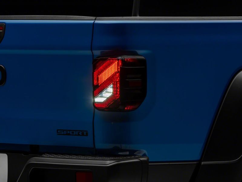 Raxiom 20-23 Jeep Gladiator JT Axial Series LED Tail Lights- Blk Housing (Smoked Lens) JG18584 JG18584 Photo - Close Up
