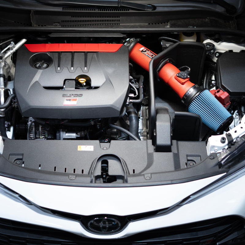 Injen 23-25 Toyota GR Corolla L3-1.6L Turbo Wrinkle Red Short Ram Cold Air Intake SP2082WR SP2082WR Photo - Mounted