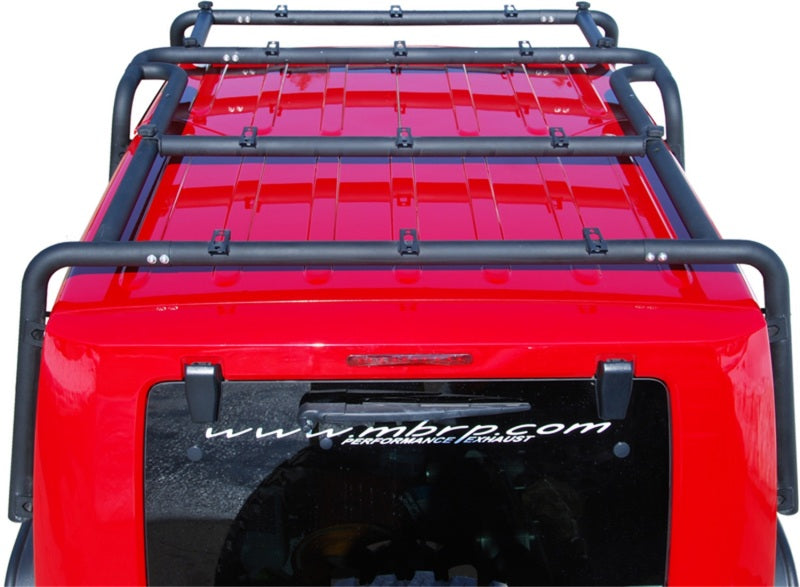 MBRP 07-10 Jeep Wrangler JK Front Roof Rack Extension (2 Door) Black Coated 131040 131040 Photo - Mounted