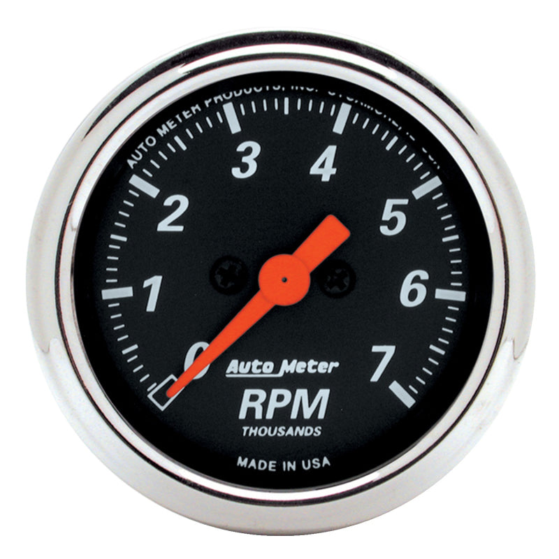 Autometer Gauge, Tachometer, 2 1/16", 7K RPM, In-Dash, Designer Black 1477 Photo - Primary