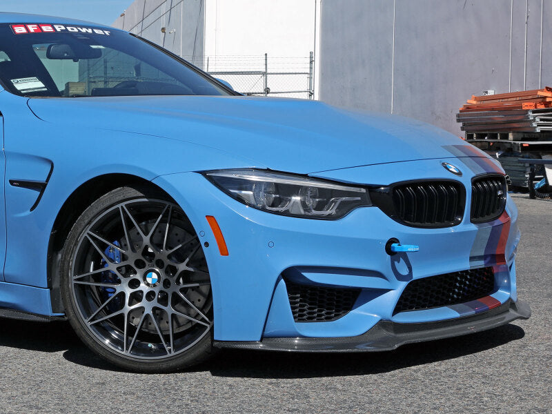 aFe Control Front Tow Hook Blue BMW F-Chassis 2/3/4/M 450-502001-L 450-502001-L Photo - Mounted