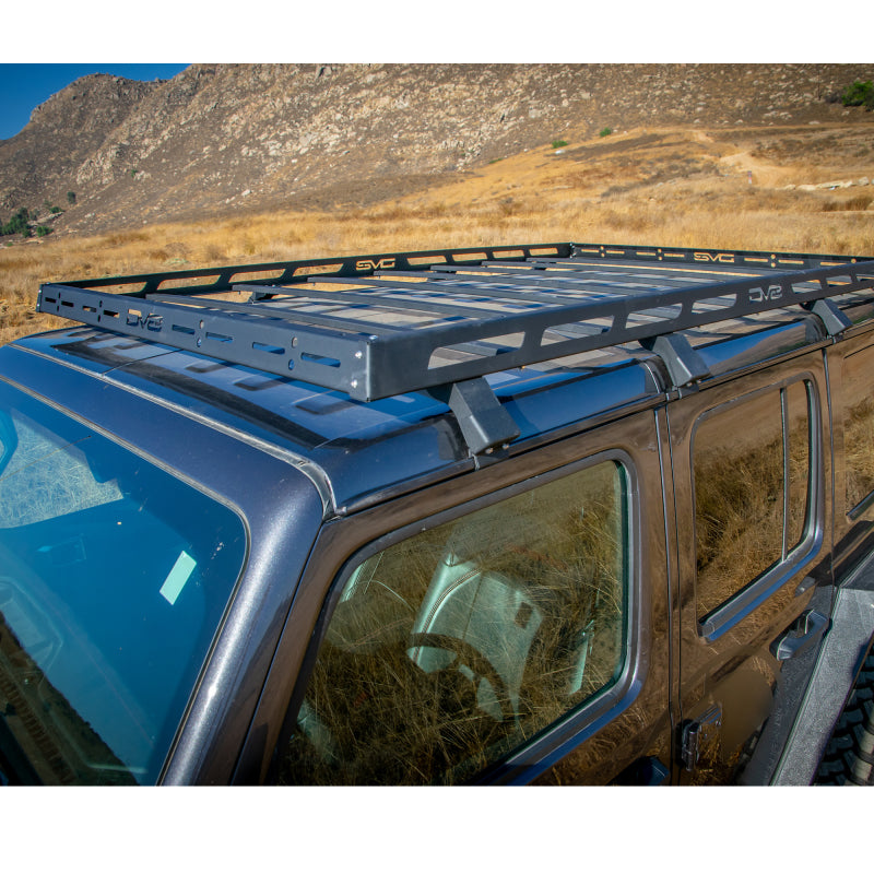 DV8 Offroad 18-21 Jeep Wrangler JL 4-Door Roof Rack RRJL-01 RRJL-01 Photo - Mounted