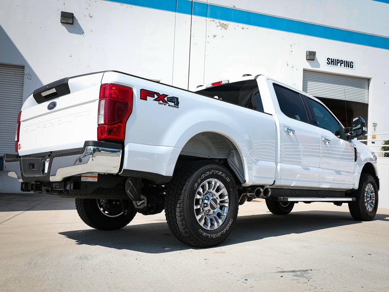 aFe Rebel Series 3in 409 SS Cat-Back Exhaust w/ Polish Tips 17-20 Ford F-250 V8 6.2L 49-43117-P 49-43117-P Photo - Mounted