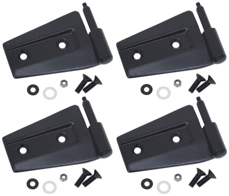 Kentrol 07-18 Jeep Wrangler JK Door Hinge Set 4 Pieces 2 Door - Textured Black 80575 80575 Photo - Primary