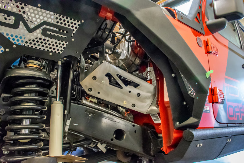 DV8 Offroad 2018+ Jeep JL / JT Engine Bay Compressor Mount CMJL-01 CMJL-01 Photo - Mounted