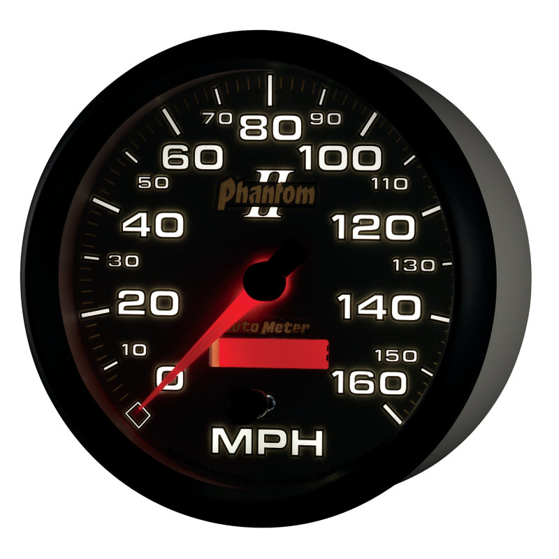 Autometer Gauge, Speedometer, 5", 160mph, Elec. Programmable, Phantom II 7589 User 3