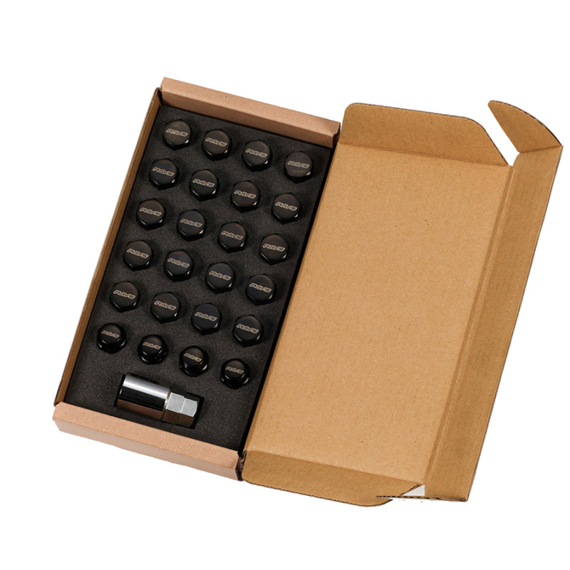 Rays 19 Hex L33 Lock & Nut Set 14x1.50 - Black W191415B6H W191415B6H User 1