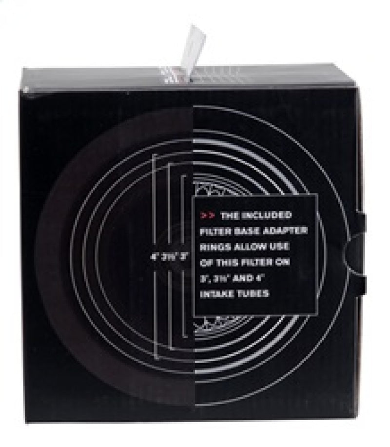 Spectre Adjustable Conical Air Filter 2-1/2in. Tall (Fits 3in. / 3-1/2in. / 4in. Tubes) - Red 8162 8162 Photo - in package