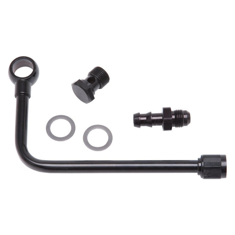Edelbrock Black Steel Fuel Line W/ 3/8" Barbed End Inlet And W/out Fuel Filter 81263 Photo - Primary