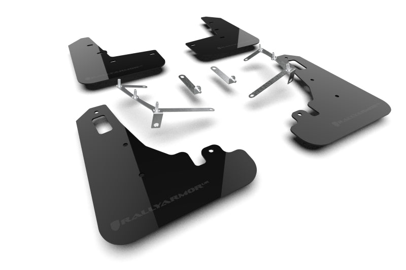 Rally Armor 2022+ Subaru BRZ / 2022+ Toyota GR86 Black UR Mud Flap w/ Dark Grey Logo MF99-UR-BLK-DGRY MF99-UR-BLK-DGRY Photo - Primary