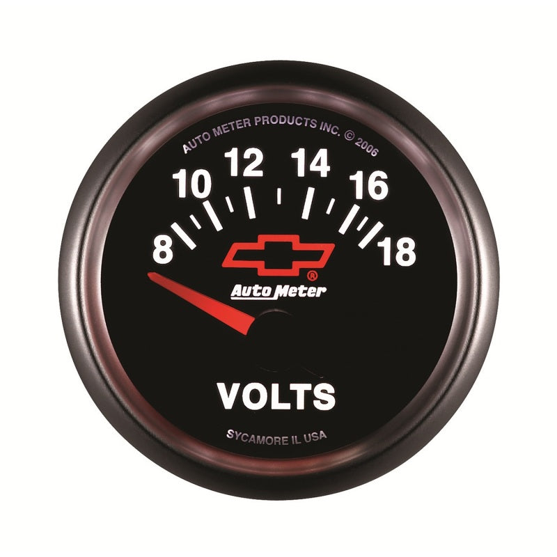 Autometer Gauge Volt 2" 18V Elec GM Bowtie Black 3692-00406 User 4