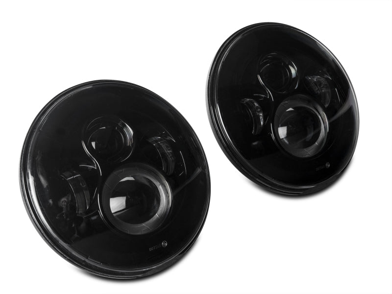 Raxiom 97-18 Jeep Wrangler TJ/JK Axial Series LED Daymaker Headlights- Black Housing (Clear Lens) J108042 J108042 Photo - Close Up