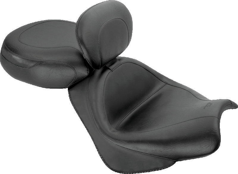 Mustang Motorcycle Mustang 02-08 Honda VTX1800 Retro, S, T Wide Touring 2PC Seat w/ Driver Backrest - Black 79341 79341 Photo - Primary