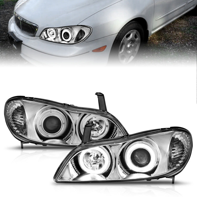 Anzo 2000-2004 Infiniti I30 Projector Headlights w/ Halo Chrome 121078 User 1