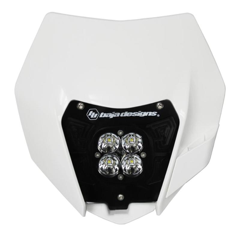 Baja Designs 14-16 KTM Headlight Kit AC w/Headlight Shell White Squadron Sport 557091AC 557091AC User 1